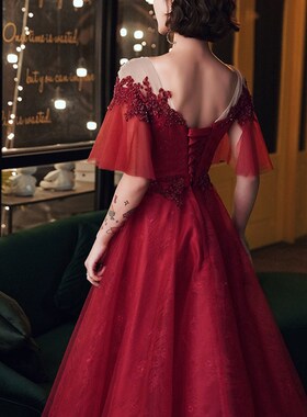 新品敬酒服大码胖mlm显瘦200斤遮肚子2025新款加肥加大宴会气质晚