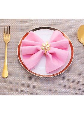 极速612pcs Leaf ape Napkin RingB Alloy Napkin Holder Buckle