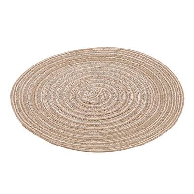 极速Round Weave Placemat Table Mats SimplLe Style Dining Nap