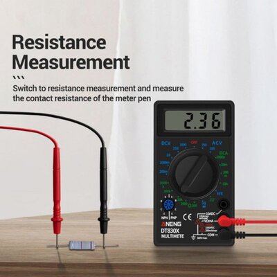 极速DT830X Digitlal Multimeter Voltmeter Ammeter Ohmmeter DC