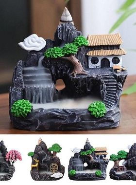 极速Waterfall Incense Holder Backflow Incense Burner XResin
