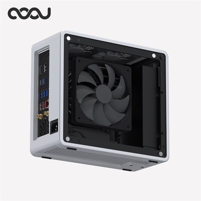 极速COOJ 麻雀MQ4核显全铝合金y一体成型itx机箱 台式HTPC桌面小