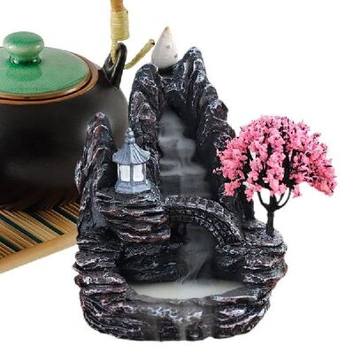 极速Waterfall Incennse Holder Backflow Incense Burner Resin
