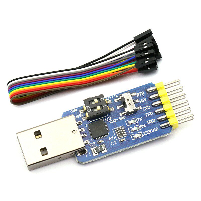 极速六合一多功能USB转UART串口w模块CP2102usb TTL485 232互转自