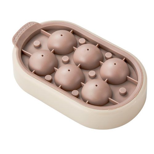 极速迷你6格冰块盒m带盖子矽胶冰球模具按压式冰格制冰盒冰块模具