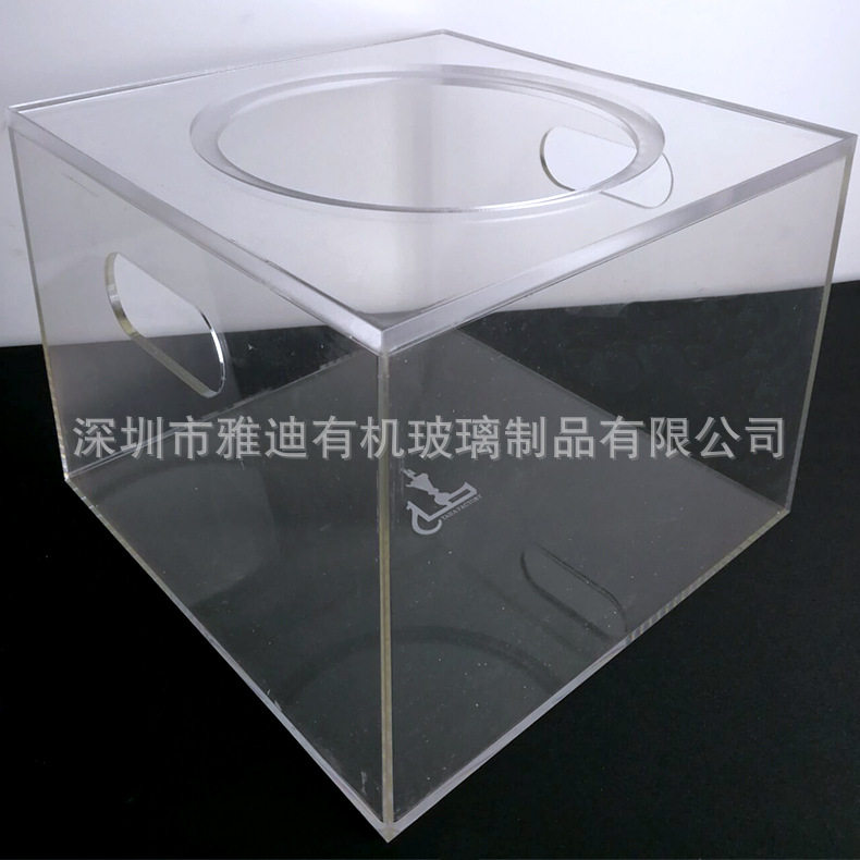 亚克力手提箱子有机玻璃收纳盒子创意功能方形透明箱冰桶高透明