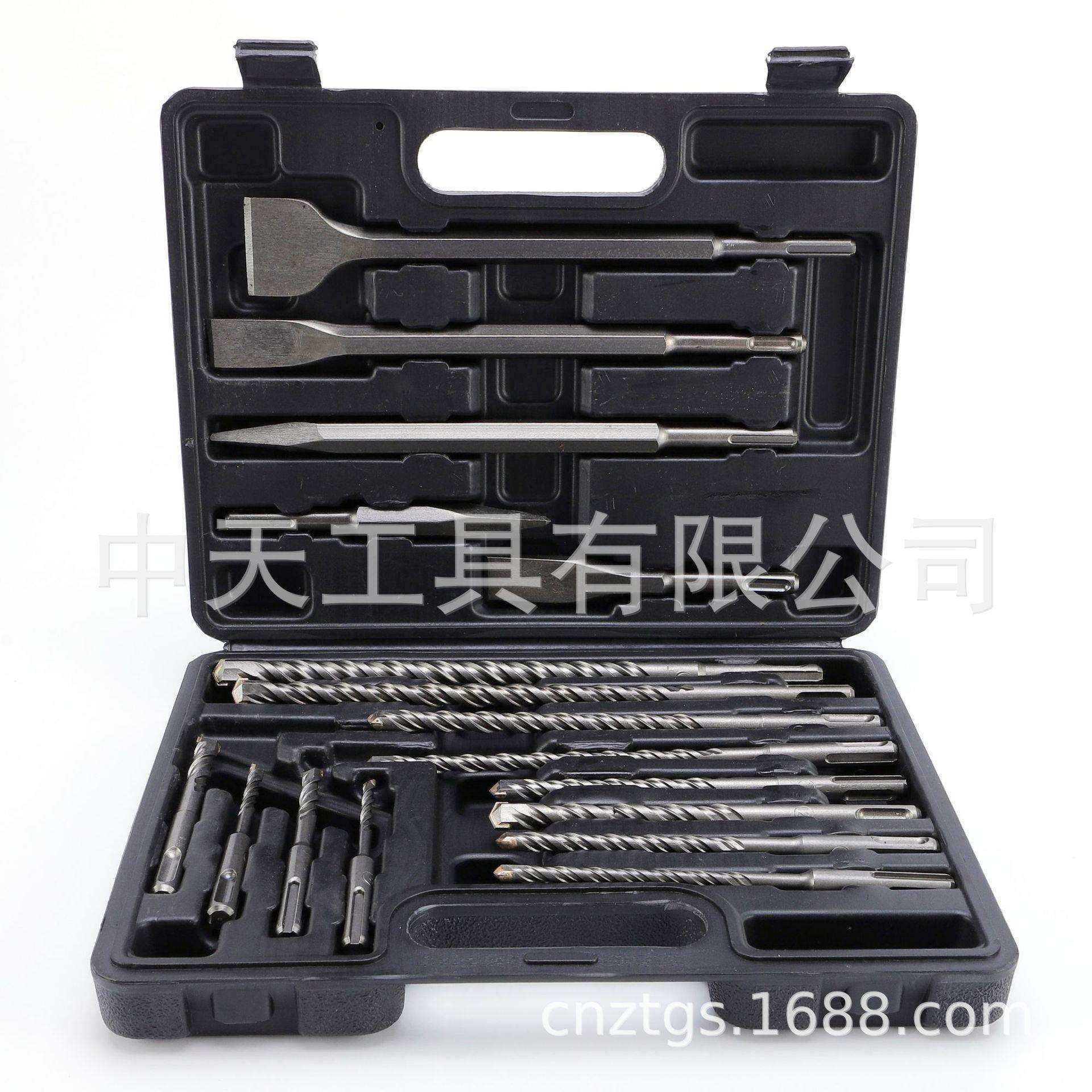 跨境圆柄电锤钻头套装凿子组套工具家用电动工具配件冲击水泥钻钻