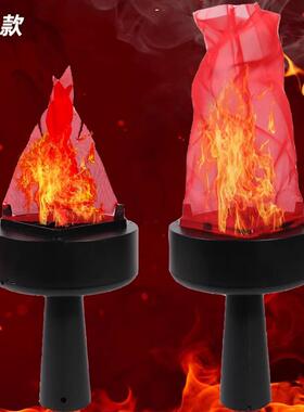 演出晚会活动舞台道具手举火炬火把红色火焰灯开幕式运动会防真