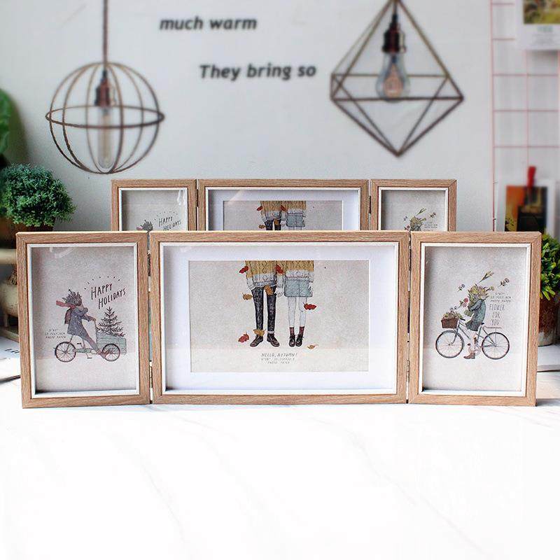 北欧风相框摆台6寸7寸8寸创意组合三折照片框办公室桌家居装饰品,家装灯饰光源,其它灯具灯饰,淘宝优惠券,粉丝福利购,淘宝优惠卷