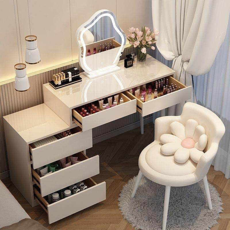 梳妆台现代简约收纳柜床头柜化妆台一体书桌伸缩奶油风卧室化妆桌,家装灯饰光源,其它灯具灯饰,淘宝优惠券,粉丝福利购,淘宝优惠卷