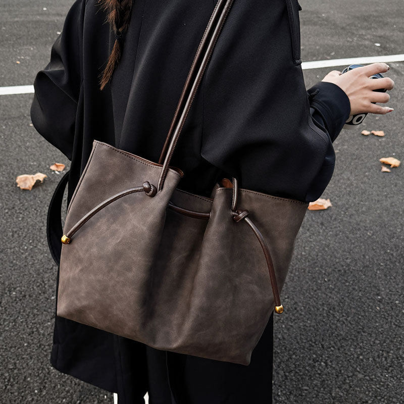 托特包秋冬复古磨砂女包新款大容量子母单肩包简约时尚百搭通勤包,箱包皮具/热销女包/男包,通用款女包,淘宝优惠券,粉丝福利购,淘宝优惠卷