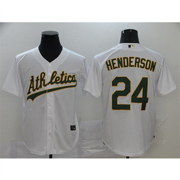 오클랜드 애슬레틱스 24  헨더슨 야구 저지