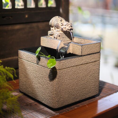 热销新中式客厅流水摆件办公室桌C面装饰品开业礼物家居生财循环