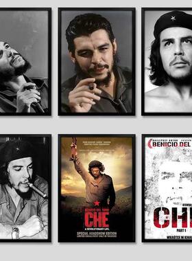 切 格瓦拉che guevara海报装饰画黑白老照片红色革命覆古酒吧挂画