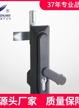 恒珠黑色平面锁MS100-1-1A配电柜锁电柜门锁直发