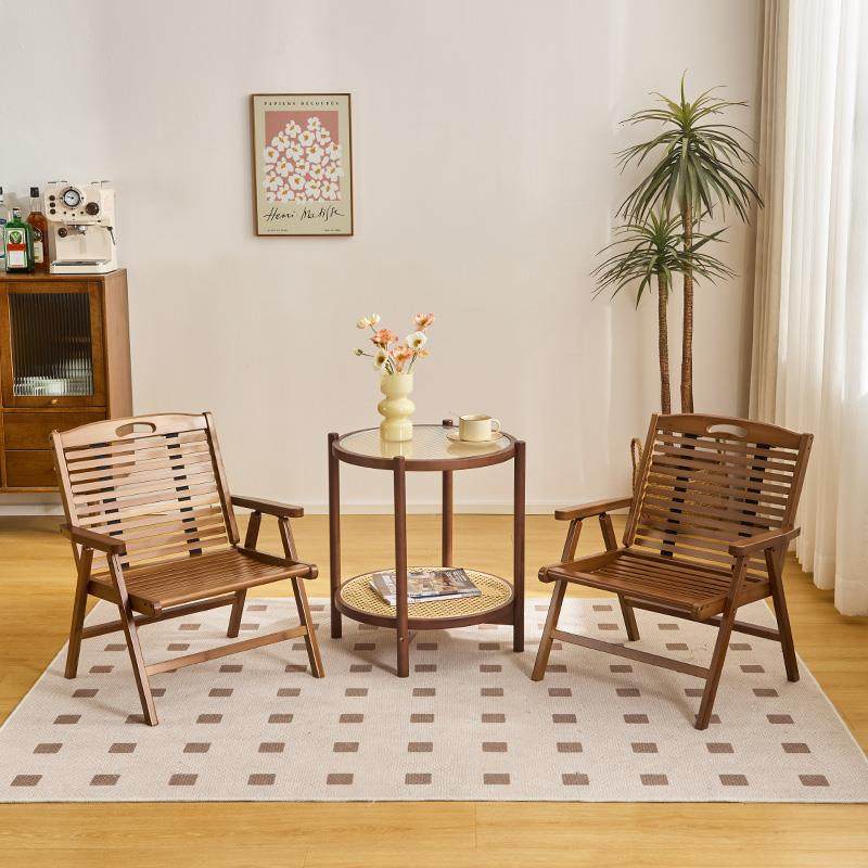 楠竹可折叠椅子靠背椅户外露营马扎凳便携躺椅阳台喝茶休闲小椅子