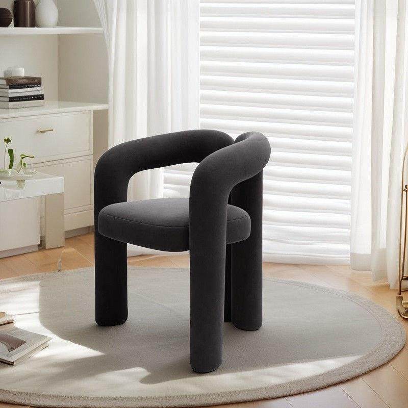 奶油风北欧网红化妆椅直播椅美甲店椅子服装店拍照椅梳妆台凳椅子