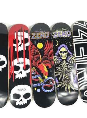 zero字母双翘滑板8.0寸染色加拿大枫木滑板板面弹性深脚窝滑板
