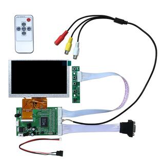 5寸800*480电脑副屏显示器CVBS/VGA接口DC12V供电树莓派显示屏