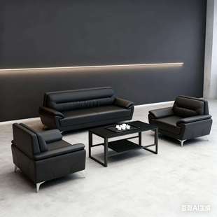办公沙发茶几组合一整套商务主管总经理办公室接待会客小沙发组合