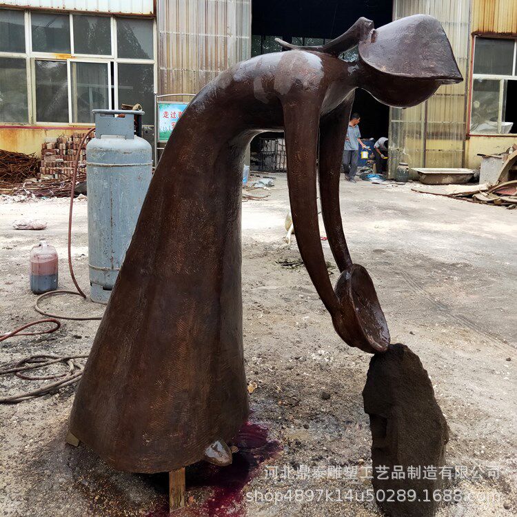 厂家直销玻璃钢铸铜人物雕塑城市园林景观铜城市雕塑装饰摆件