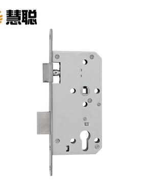 慧聪不锈钢5572圆头锁体重弹簧联动功能分体锁锁体防火门锁体