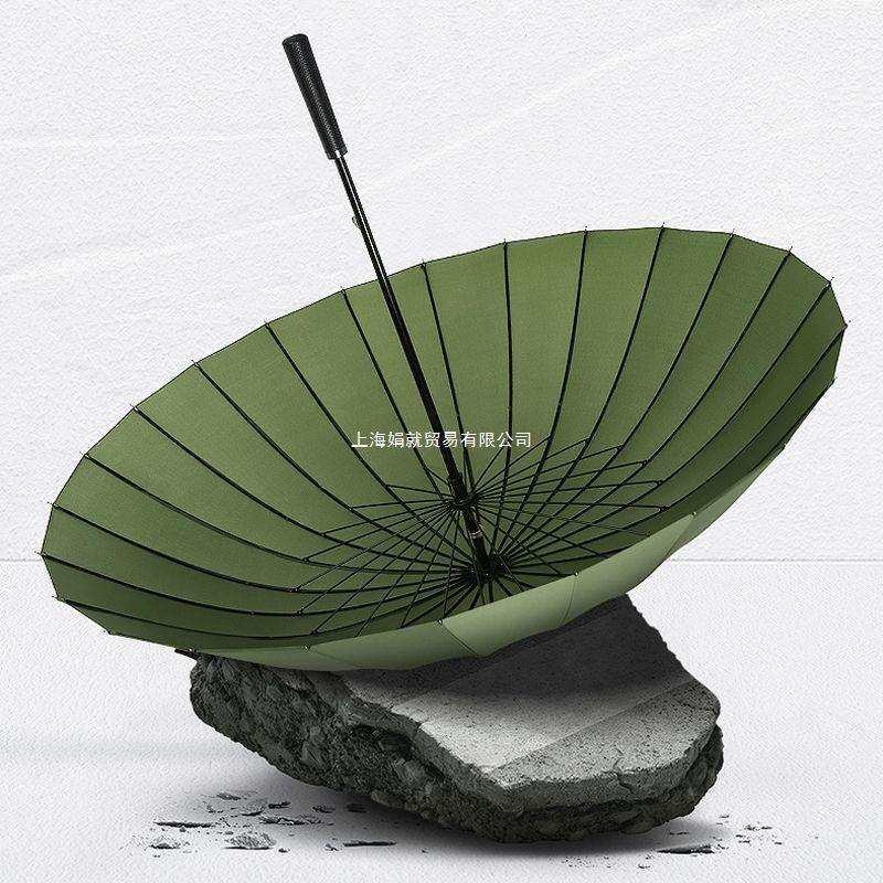 24骨大号防风雨伞长柄男士商务晴雨伞直杆复古男女两用双人伞