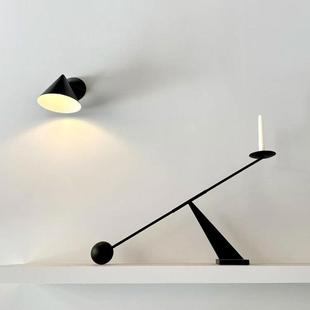 北欧风极简几何线条装置烛台卧室客厅餐厅烛光晚餐个性装饰摆件