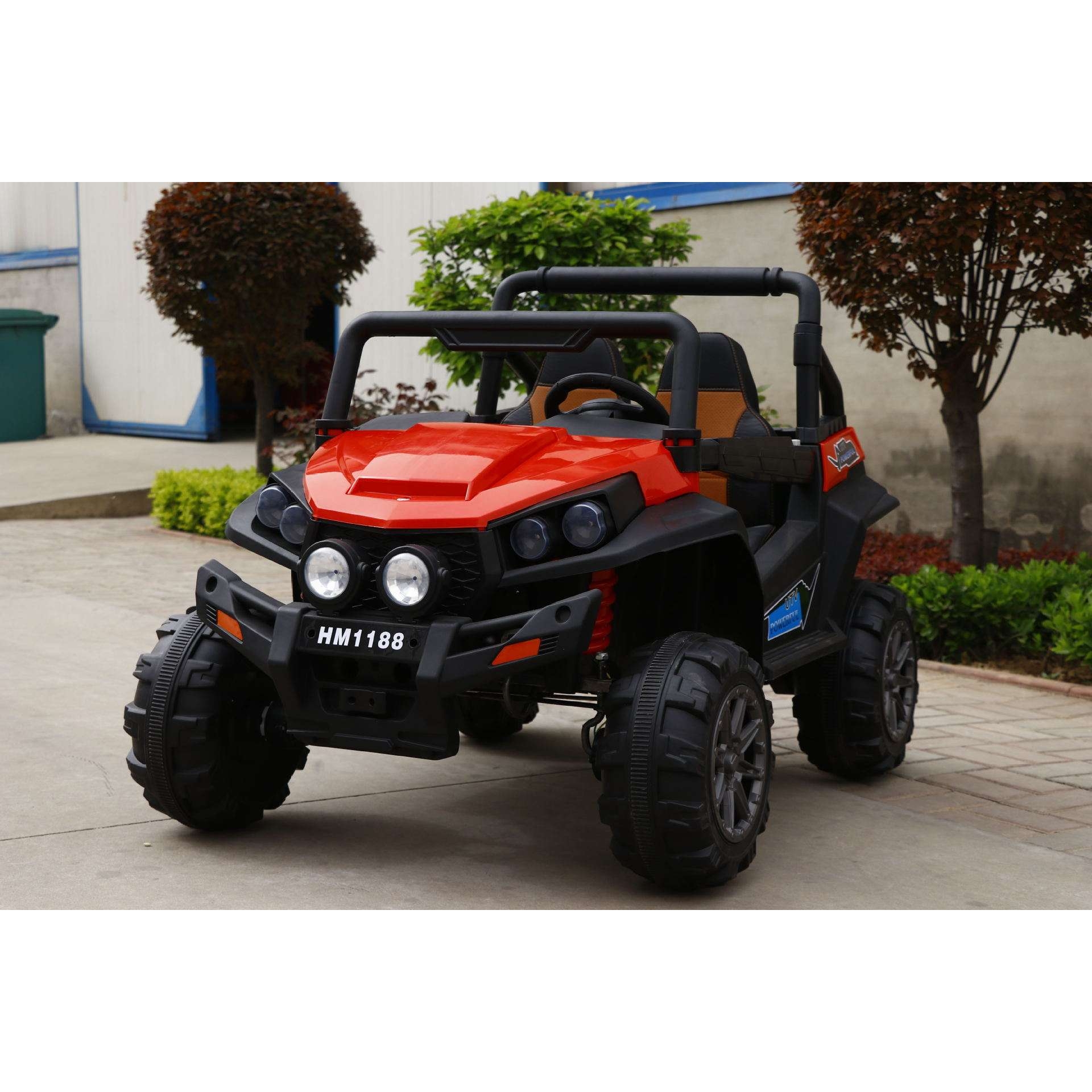 新款儿童电动汽车越野车 宝宝四轮加大越野车双人座遥控玩具车