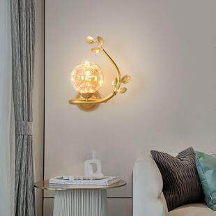 新款铁艺网红壁灯新中式复古客厅墙壁灯法式古风美式民宿床头灯