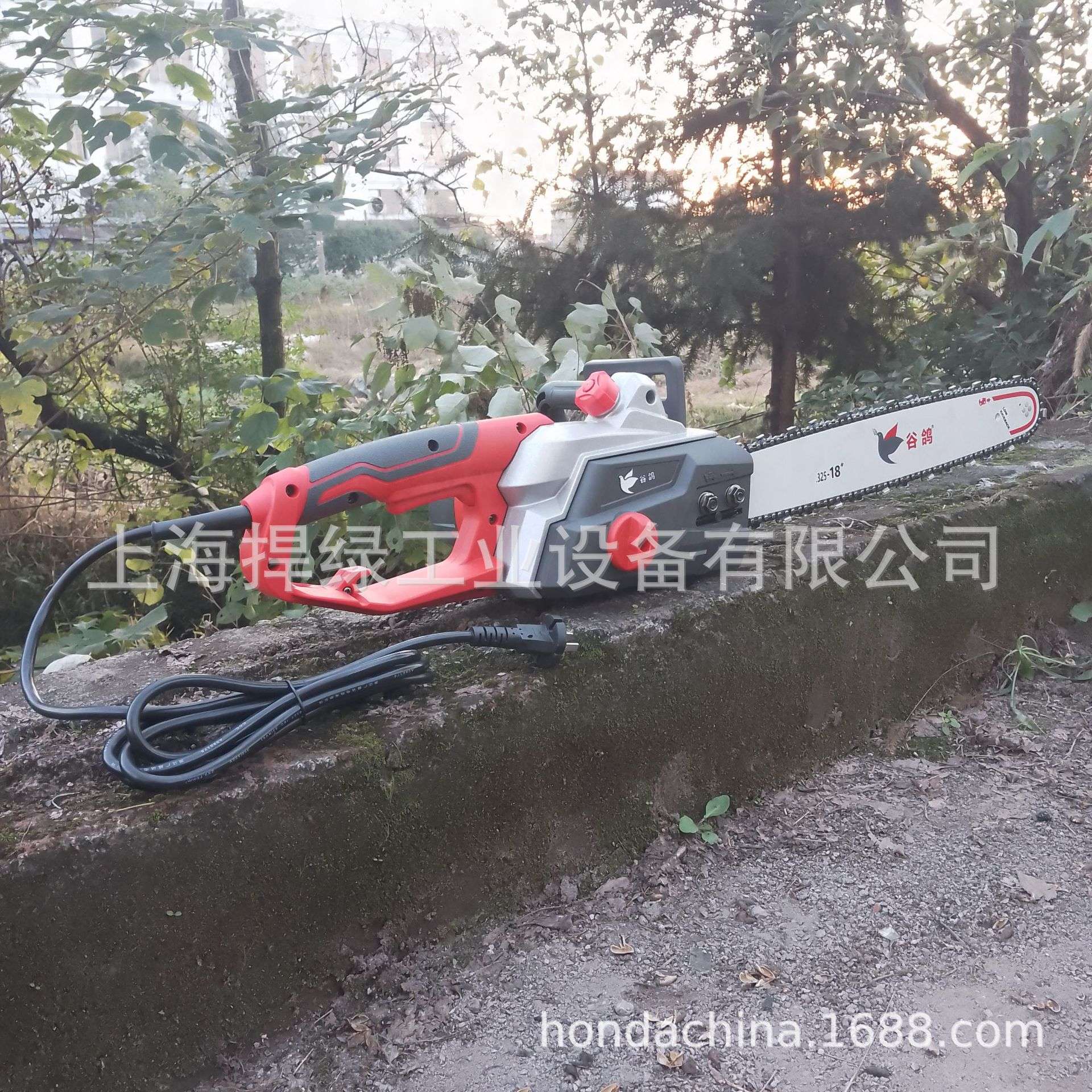 谷鸽G-818电锯伐木锯18寸小型插电式家用手持伐木锯多功能切割机