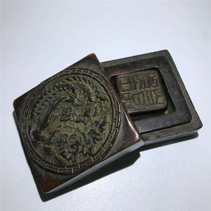 铜器仿古做旧套装盒子印