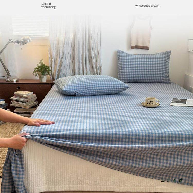 A类100棉质床单单件棉质被单水洗棉儿童学生单人宿舍三件套可定