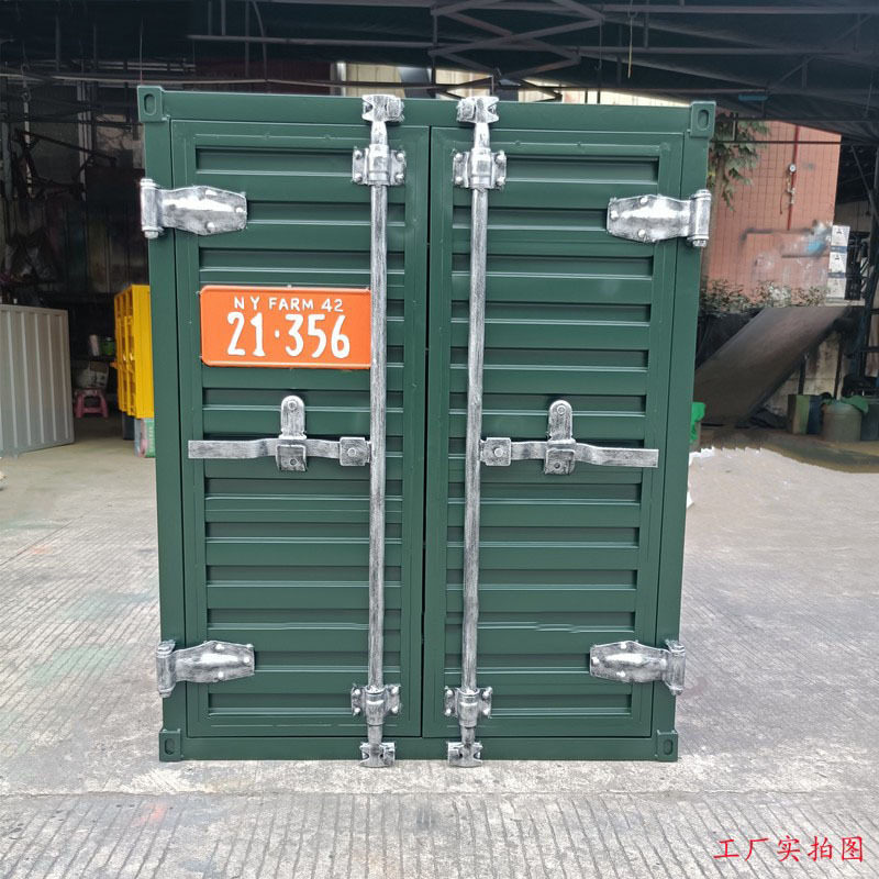 哇铁艺工业风集装箱柜办公室储物柜工具工业风收纳柜茶水酒边柜