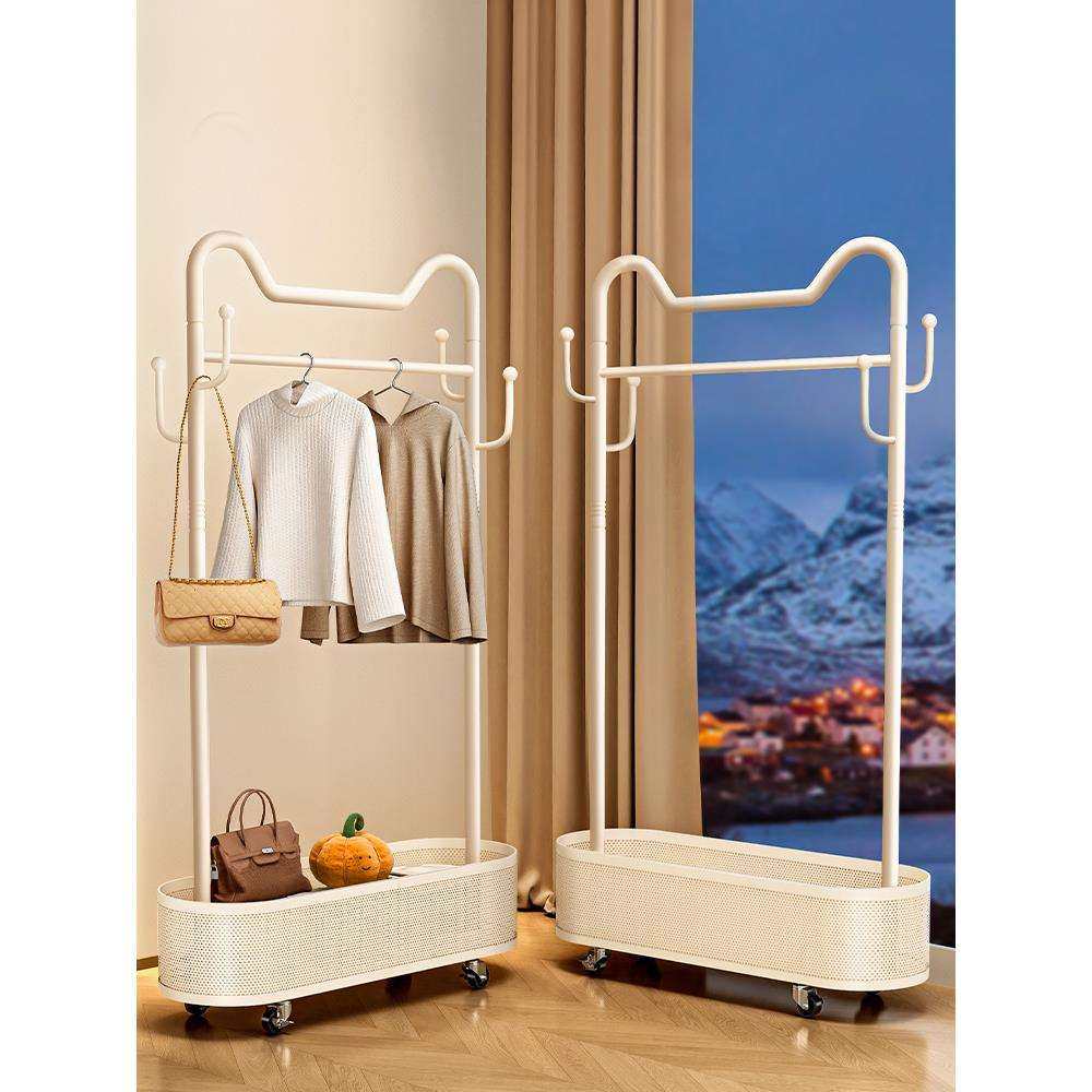 挂衣架落地家用卧室主卧内房间的晾置衣帽架子床边简易脏衣篓衣架