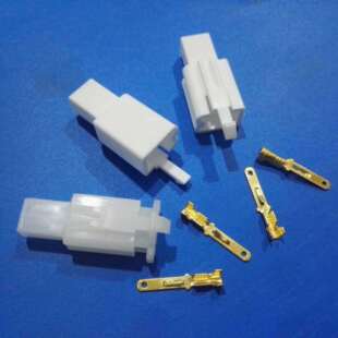 DJ7021A-2.8-11/21PA66奶白2.8-2P公母壳白色白仿插片端子