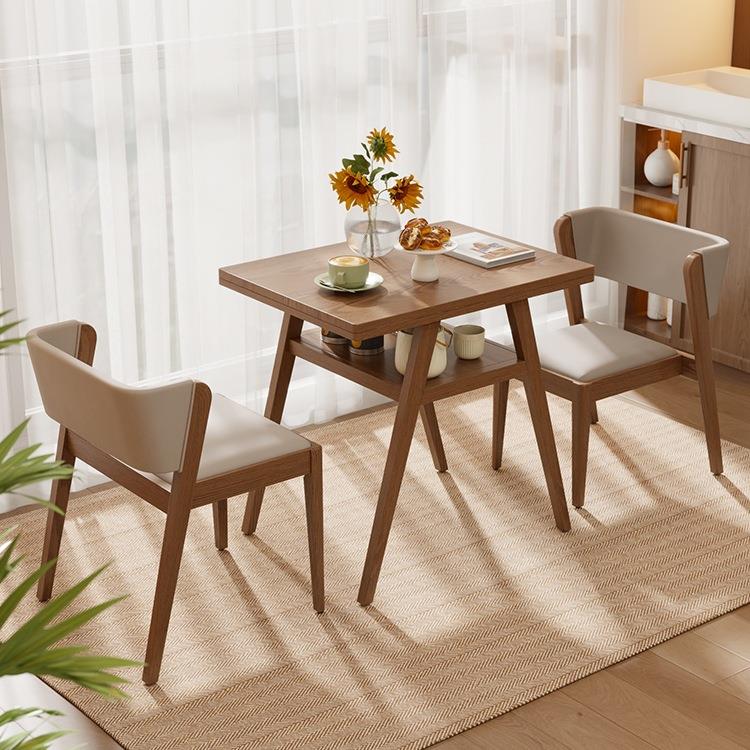 阳台一桌二椅实木小桌椅三件套小户型创意休闲喝茶桌椅组合