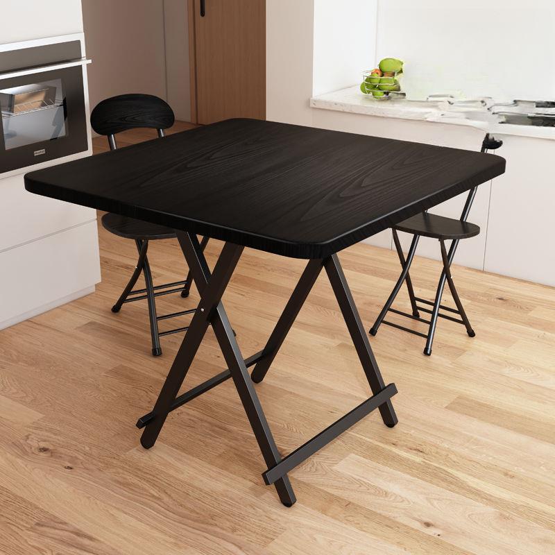 可折叠桌家用餐桌简易便携式饭桌出租房正方形小户型吃饭简约桌子