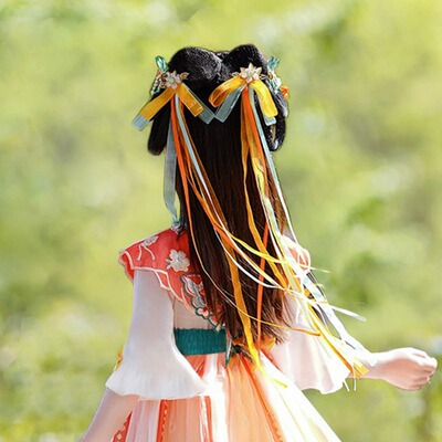 汉服头饰儿童敦煌超仙飘带