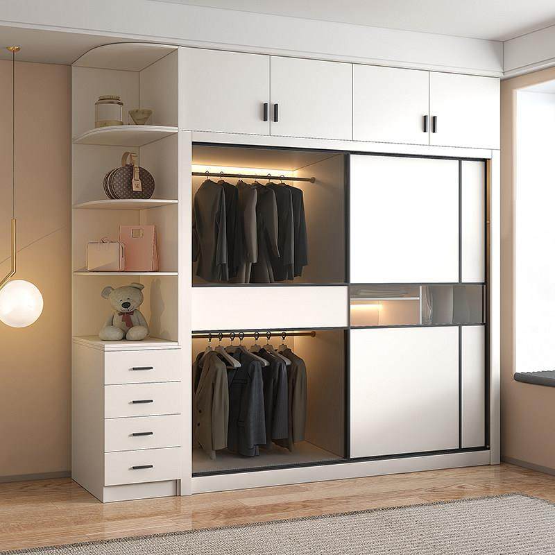 玻璃门衣柜2024年新款简约现代家用房间卧室小户型推拉门衣柜衣橱,住宅家具,自由组合衣柜,淘宝优惠券,粉丝福利购,淘宝优惠卷