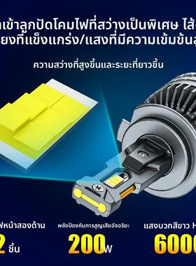 超亮双铜管汽车led前照激光大灯聚光近光H1H7H11远光灯9005h4货车