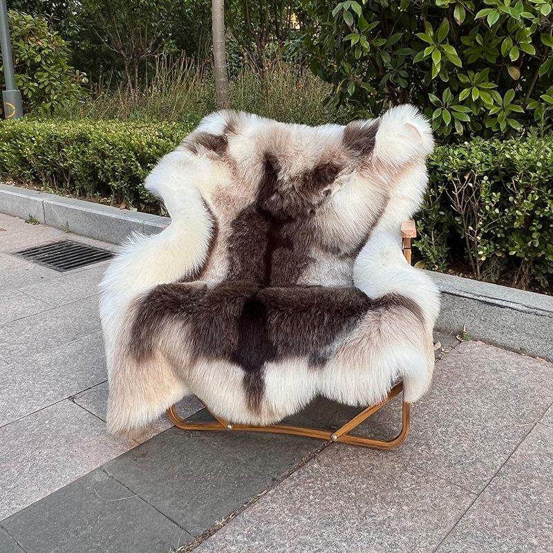 户外椅子坐垫露营毛毯垫地毯垫折叠椅躺椅沙发垫子长毛仿真驯鹿垫