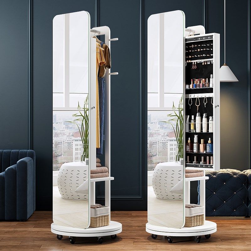魔镜家居 穿衣镜挂衣架一体全身镜家用旋转落地镜衣帽架带首饰柜,个性定制/设计服务/DIY,明信片定制,淘宝优惠券,粉丝福利购,淘宝优惠卷