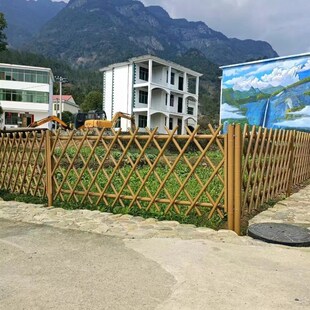 不锈钢仿竹护栏竹篱笆农村菜地竹栅栏户外园林绿化仿真竹节围栏杆