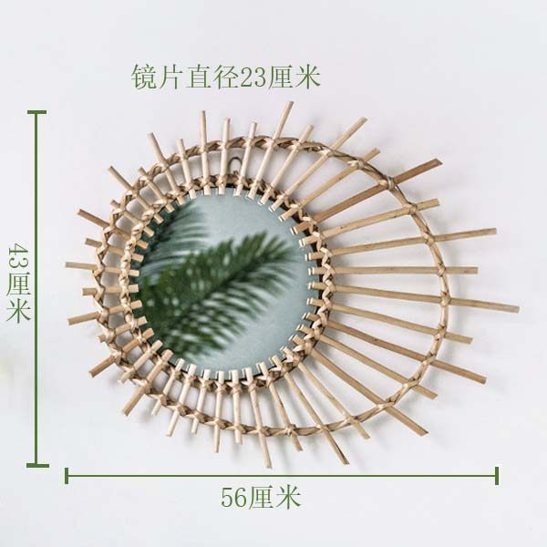 藤编梳妆化妆镜子创意拍摄艺术装饰圆镜民宿客厅玄关墙面壁饰挂镜,童装/婴儿装/亲子装,儿童装饰手表,淘宝优惠券,粉丝福利购,淘宝优惠卷