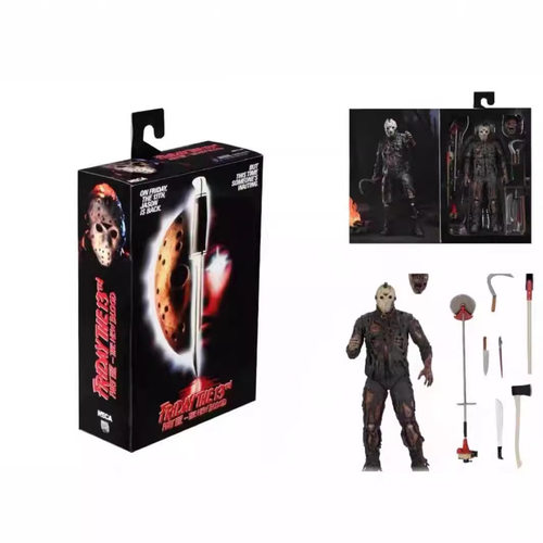 NECA 42003：黑色星期五新血版杰森可动手办 7 寸盒装尽显霸气