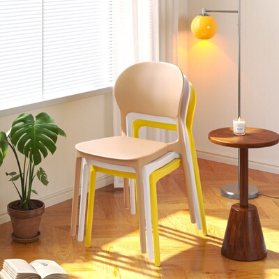 塑料椅子加厚可叠放家用