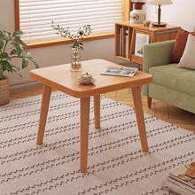 小方桌茶几桌子出租屋用小户型简易正方形实木腿阳台茶桌沙发边几