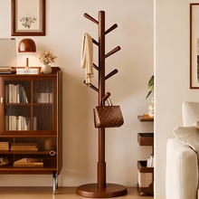 实木衣帽架家用落地卧室挂衣架简易置衣架不占空间室内入户挂包架