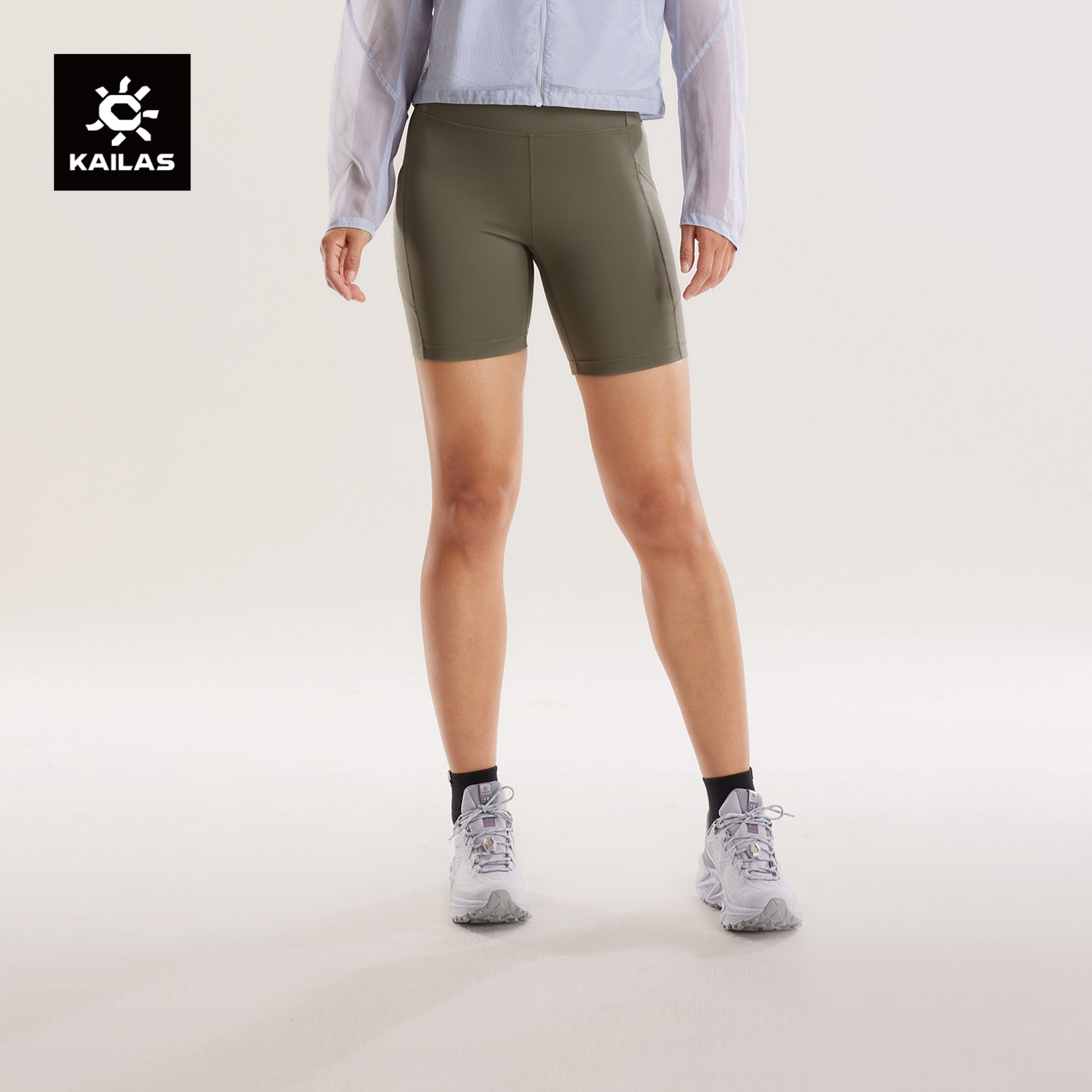 KAILAS凯乐石四分leggings轻薄透气户外运动徒步瑜伽短裤女夏季